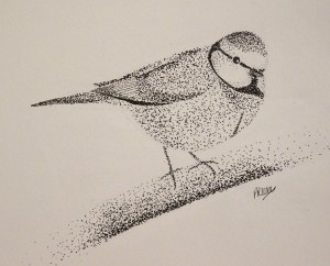 Oiseau pointillisme 2 03-17                                        
